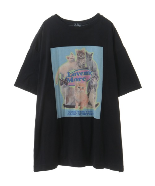 Candy Stripper(キャンディストリッパー)の「LOVE ME MORE BIG Tシャツ(Tシャツ/カットソー・レディース・ブラック/オフホワイト/ピンク・2)」の14枚目の写真