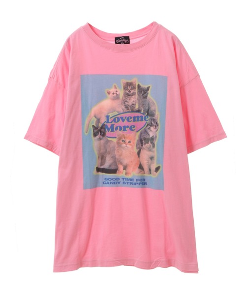 Candy Stripper(キャンディストリッパー)の「LOVE ME MORE BIG Tシャツ(Tシャツ/カットソー・レディース・ブラック/オフホワイト/ピンク・2)」の13枚目の写真