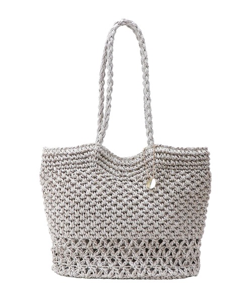 Bermosa（ベルモサ）の「かご編み トートバッグ かごバッグ（かごバッグ・レディース・ブラック/ベージュ/グレー/アイボリー・FREE）」の16枚目の写真