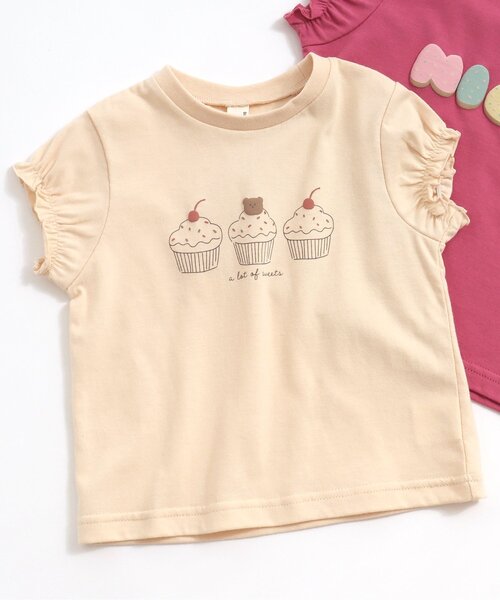 apres les cours（アプレレクール）の「【WEB限定/新色追加】4柄パフ袖Tシャツ（Tシャツ/カットソー・キッズ・ピンク/その他2/ブルー/クリーム/イエロー/ラベンダー・100/120/130/110/80/90/140）」の2枚目の写真