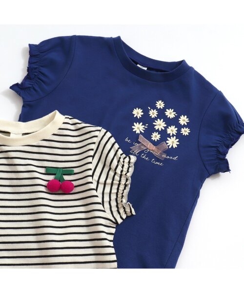 apres les cours（アプレレクール）の「【WEB限定/新色追加】4柄パフ袖Tシャツ（Tシャツ/カットソー・キッズ・ピンク/その他2/ブルー/クリーム/イエロー/ラベンダー・100/120/130/110/80/90/140）」の8枚目の写真