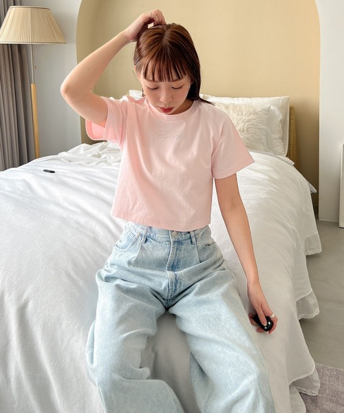 Heather（ヘザー）の「AZATOラインストーンTEE 193559（Tシャツ
