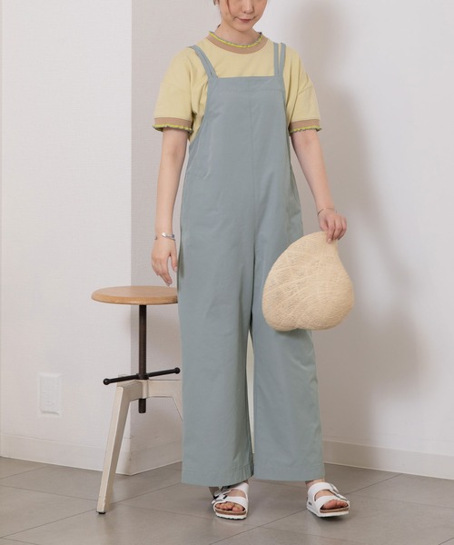 POU DOU DOU（プードゥドゥ）の「ダブルストラップオールインワン（つなぎ/オールインワン・レディース・ブラック/ブルー/ベージュ・3）」の3枚目の写真