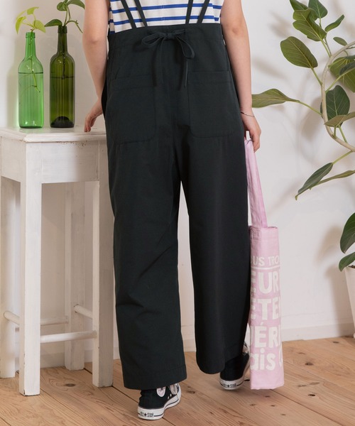 POU DOU DOU（プードゥドゥ）の「ダブルストラップオールインワン（つなぎ/オールインワン・レディース・ブラック/ブルー/ベージュ・3）」の22枚目の写真