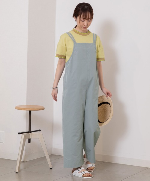 POU DOU DOU（プードゥドゥ）の「ダブルストラップオールインワン（つなぎ/オールインワン・レディース・ブラック/ブルー/ベージュ・3）」の5枚目の写真