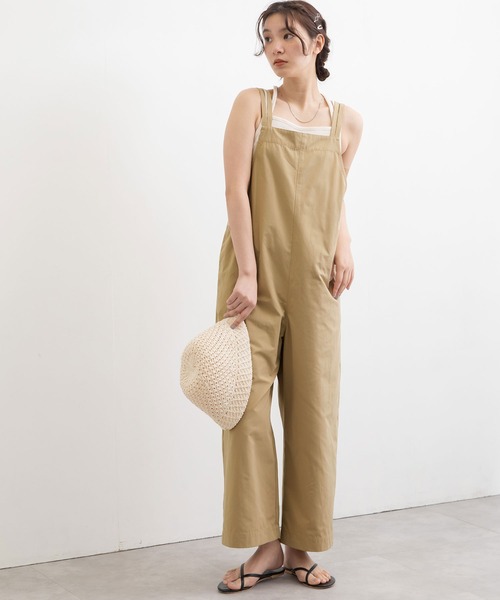 POU DOU DOU（プードゥドゥ）の「ダブルストラップオールインワン（つなぎ/オールインワン・レディース・ブラック/ブルー/ベージュ・3）」の6枚目の写真