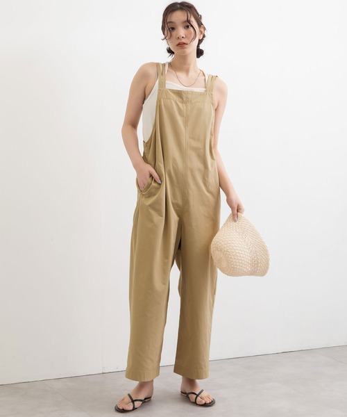 POU DOU DOU（プードゥドゥ）の「ダブルストラップオールインワン（つなぎ/オールインワン・レディース・ブラック/ブルー/ベージュ・3）」の18枚目の写真