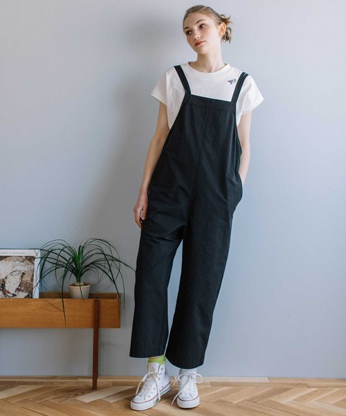 POU DOU DOU（プードゥドゥ）の「ダブルストラップオールインワン（つなぎ/オールインワン・レディース・ブラック/ブルー/ベージュ・3）」の7枚目の写真