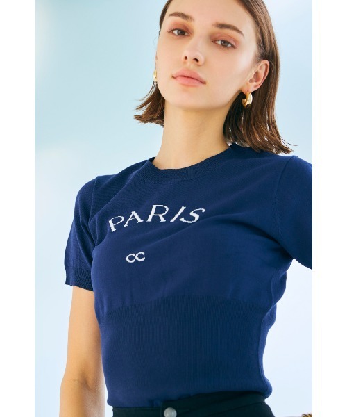 Soir,5 COCOTTE PARIS(ソワールイブニングココットパリ)の「PARIS ニットトップス(Tシャツ/カットソー・レディース・ピンクベージュ/ネイビー/ホワイト/ブラック・FREE)」の13枚目の写真