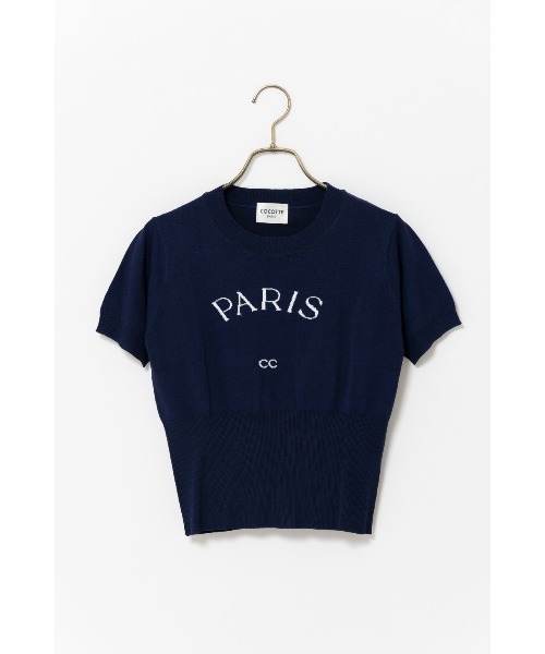 Soir,5 COCOTTE PARIS(ソワールイブニングココットパリ)の「PARIS ニットトップス(Tシャツ/カットソー・レディース・ピンクベージュ/ネイビー/ホワイト/ブラック・FREE)」の12枚目の写真