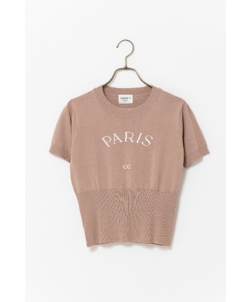 Soir,5 COCOTTE PARIS(ソワールイブニングココットパリ)の「PARIS ニットトップス(Tシャツ/カットソー・レディース・ピンクベージュ/ネイビー/ホワイト/ブラック・FREE)」の17枚目の写真