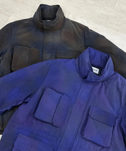 KIIT(キート)の「KIIT キート / FIELD JKT フィールドジャケット / KIP-Y91-600(ミリタリージャケット・メンズ・パープル/ダークブラウン・1/2/3)」の2枚目の写真