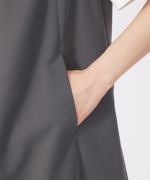 qualite（カリテ）の「《セットアップ対応》ドライクロスドレープジレ（ベスト・レディース・チャコールグレー/カーキ・フリー）」の11枚目の写真