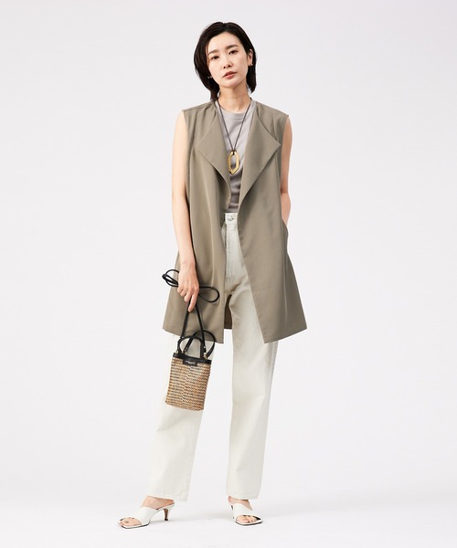 qualite（カリテ）の「《セットアップ対応》ドライクロスドレープジレ（ベスト・レディース・チャコールグレー/カーキ・フリー）」の19枚目の写真