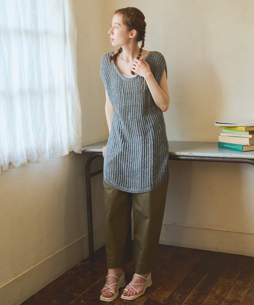 Crisp（クリスプ）の「バルキーヒールコードサンダル（サンダル・レディース・ブラック/アイボリー・36/37/38）」の16枚目の写真