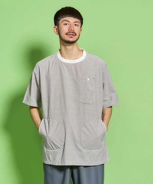 BURLAP OUTFITTER(バーラップアウトフィッター)の「S/S POCKET TEE PRINTED / ショートスリーブ ポケット ティー プリンテッド(Tシャツ/カットソー・メンズ・ネイビー×ホワイト/グレー×ホワイト/ホワイト×ブルー/ホワイト×グレー/レオパード・LARGE/X-LARGE/MEDIUM)」の9枚目の写真