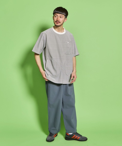 BURLAP OUTFITTER(バーラップアウトフィッター)の「S/S POCKET TEE PRINTED / ショートスリーブ ポケット ティー プリンテッド(Tシャツ/カットソー・メンズ・ネイビー×ホワイト/グレー×ホワイト/ホワイト×ブルー/ホワイト×グレー/レオパード・LARGE/X-LARGE/MEDIUM)」の8枚目の写真