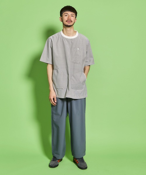 BURLAP OUTFITTER(バーラップアウトフィッター)の「S/S POCKET TEE PRINTED / ショートスリーブ ポケット ティー プリンテッド(Tシャツ/カットソー・メンズ・ネイビー×ホワイト/グレー×ホワイト/ホワイト×ブルー/ホワイト×グレー/レオパード・LARGE/X-LARGE/MEDIUM)」の7枚目の写真