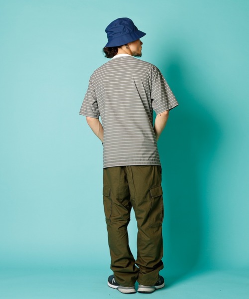 BURLAP OUTFITTER(バーラップアウトフィッター)の「S/S POCKET TEE PRINTED / ショートスリーブ ポケット ティー プリンテッド(Tシャツ/カットソー・メンズ・ネイビー×ホワイト/グレー×ホワイト/ホワイト×ブルー/ホワイト×グレー/レオパード・LARGE/X-LARGE/MEDIUM)」の6枚目の写真