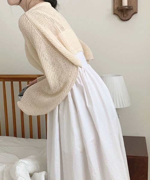 BEIDELLI（ベイデリー）の「[BELLIDE MADE] ルーズフィットサマーボレロカーディガン（カーディガン/ボレロ・レディース・ピンク/ベージュ/アイボリー・FREE）」の16枚目の写真