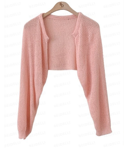 BEIDELLI（ベイデリー）の「[BELLIDE MADE] ルーズフィットサマーボレロカーディガン（カーディガン/ボレロ・レディース・ピンク/ベージュ/アイボリー・FREE）」の21枚目の写真