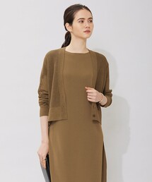 【洗える】 コイルメッシュ カーディガン