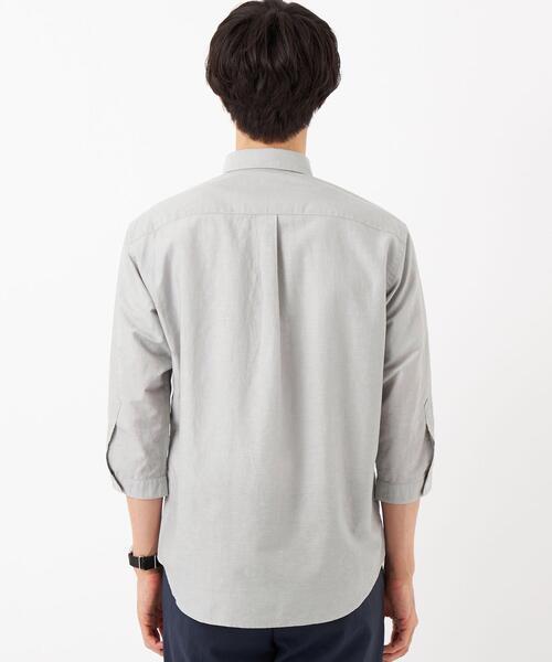 green label relaxing(グリーンレーベルリラクシング)の「イージーリネン ボタンダウンカラー 7分袖 シャツ(シャツ/ブラウス・メンズ・グレー/ケリー/ロイヤルブルー・S/M/XL/L/XXL)」の7枚目の写真