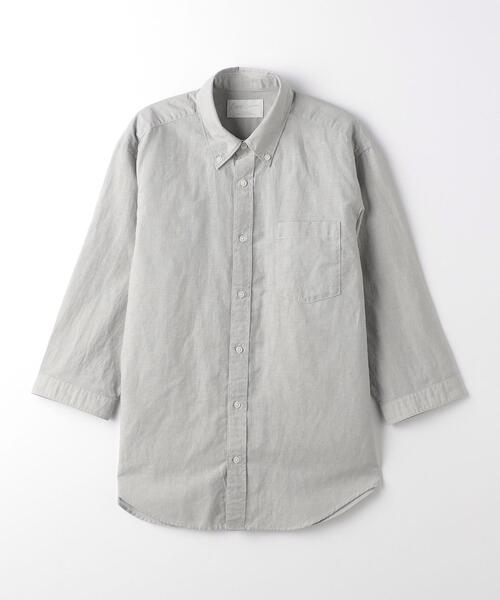 green label relaxing(グリーンレーベルリラクシング)の「イージーリネン ボタンダウンカラー 7分袖 シャツ(シャツ/ブラウス・メンズ・グレー/ケリー/ロイヤルブルー・S/M/XL/L/XXL)」の10枚目の写真