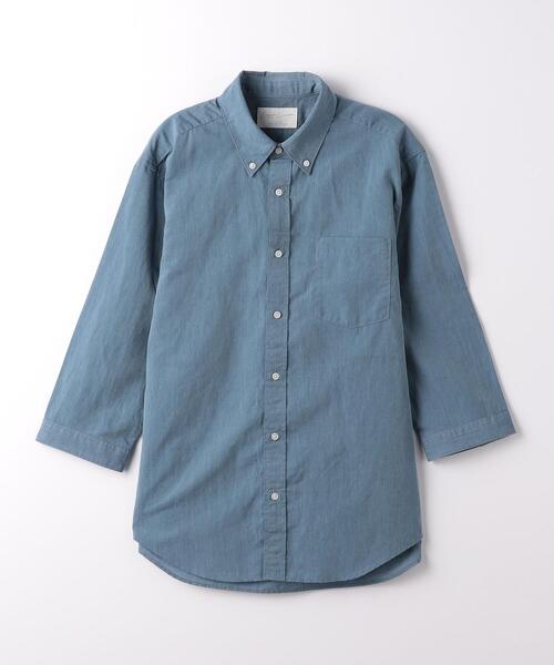 green label relaxing(グリーンレーベルリラクシング)の「イージーリネン ボタンダウンカラー 7分袖 シャツ(シャツ/ブラウス・メンズ・グレー/ケリー/ロイヤルブルー・S/M/XL/L/XXL)」の22枚目の写真