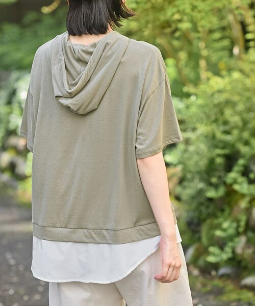 rps（アールピーエス）の「フェイクレイヤードカットパーカー（パーカー・レディース・ブラック/ブルー/カーキ/ベージュ系その他/チャコールグレー/グレー/その他・フリー）」の19枚目の写真