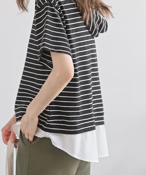 rps（アールピーエス）の「フェイクレイヤードカットパーカー（パーカー・レディース・ブラック/ブルー/カーキ/ベージュ系その他/チャコールグレー/グレー/その他・フリー）」の10枚目の写真