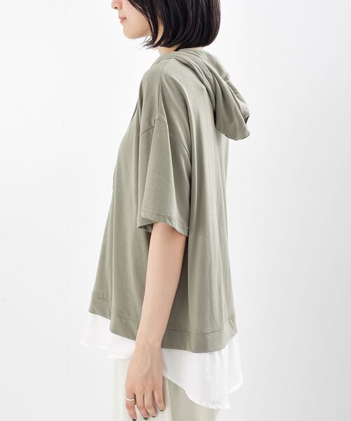 rps（アールピーエス）の「フェイクレイヤードカットパーカー（パーカー・レディース・ブラック/ブルー/カーキ/ベージュ系その他/チャコールグレー/グレー/その他・フリー）」の9枚目の写真