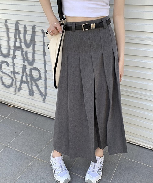 PLAN C グレー プリーツロングスカート Plan C プリーツ スカート | グレー | FARFETCH JP