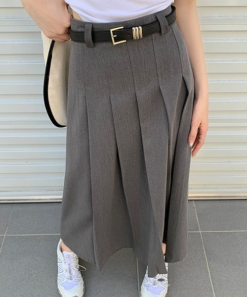 Chick（チック）の「▲pleat long skirt/プリーツロングスカート（スカート・レディース・グレー/ブラック・S/M/L）」の7枚目の写真