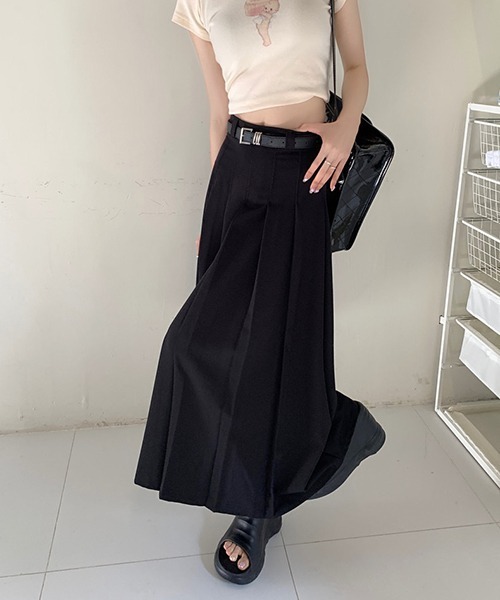 Chick（チック）の「▲pleat long skirt/プリーツロングスカート（スカート・レディース・グレー/ブラック・S/M/L）」の10枚目の写真