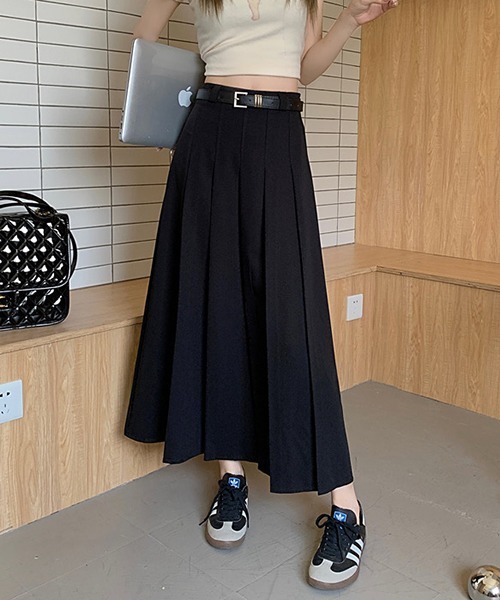 Chick（チック）の「▲pleat long skirt/プリーツロングスカート（スカート・レディース・グレー/ブラック・S/M/L）」の15枚目の写真