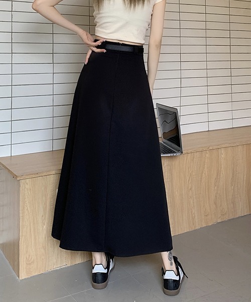 Chick（チック）の「▲pleat long skirt/プリーツロングスカート（スカート・レディース・グレー/ブラック・S/M/L）」の13枚目の写真