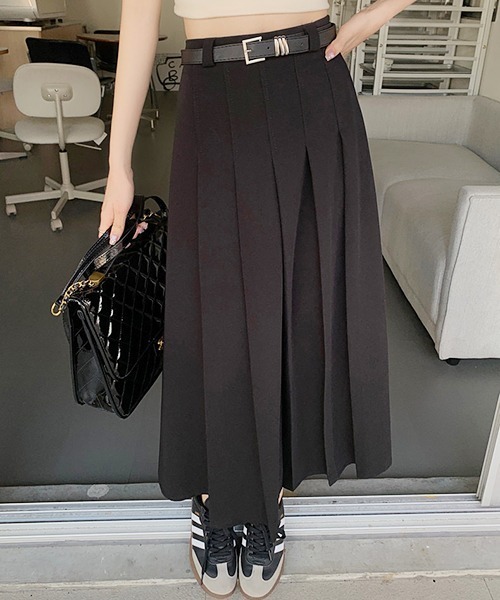 Chick（チック）の「▲pleat long skirt/プリーツロングスカート（スカート・レディース・グレー/ブラック・S/M/L）」の11枚目の写真