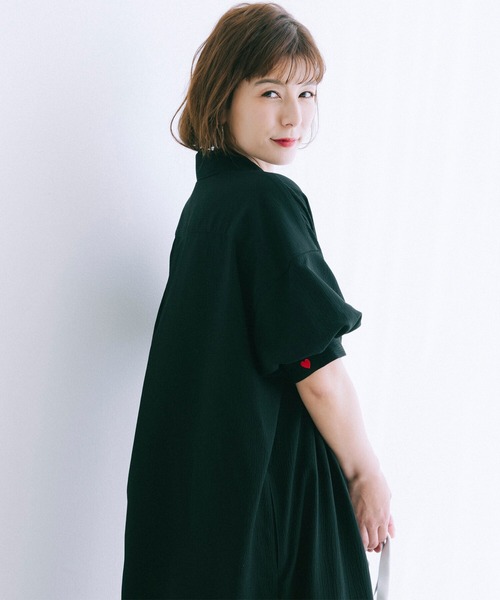 haco!(ハコ)の「【スザンヌさんコラボ】着心地も気分も向上!のびのび過ごせる やわらか素材の包み込みONE-PIECE by LOVE&PEACE PROJECT(ワンピース・レディース・ブラック/ピンク・SMALL/MEDIUM/LARGE/X-LARGE)」の10枚目の写真