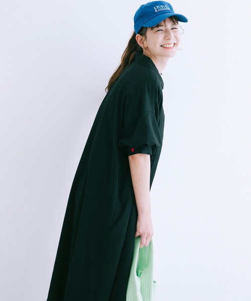 haco!(ハコ)の「【スザンヌさんコラボ】着心地も気分も向上!のびのび過ごせる やわらか素材の包み込みONE-PIECE by LOVE&PEACE PROJECT(ワンピース・レディース・ブラック/ピンク・SMALL/MEDIUM/LARGE/X-LARGE)」の6枚目の写真
