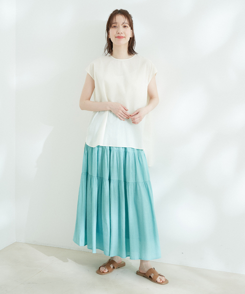 Jayro(ジャイロ)の「キャンブリックフレンチ袖シャツブラウス(シャツ/ブラウス・レディース・イエロー/グリーン/ホワイト系その他/ピンク/ブルー/ブラック・M)」の15枚目の写真