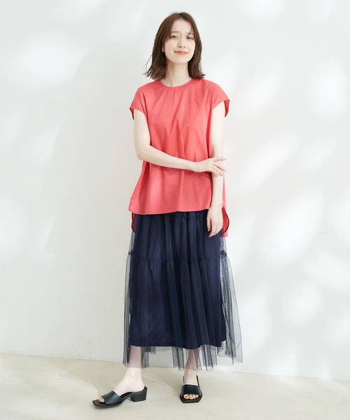 Jayro(ジャイロ)の「キャンブリックフレンチ袖シャツブラウス(シャツ/ブラウス・レディース・イエロー/グリーン/ホワイト系その他/ピンク/ブルー/ブラック・M)」の18枚目の写真