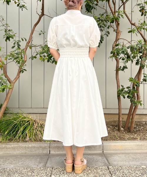axes femme(アクシーズファム)の「ベルト付デニムワンピース(ワンピース・レディース・インディゴブルー/ホワイト/ワンウォッシュ・FREE)」の5枚目の写真