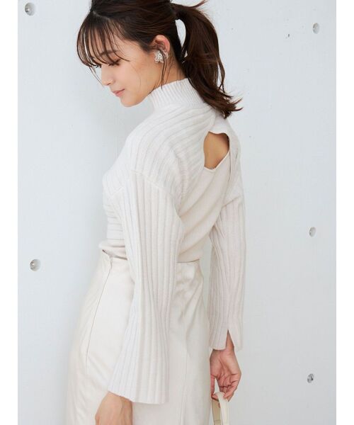 MERCURYDUO（マーキュリーデュオ）の「2WAYクロップドニットセット（ニット/セーター・レディース・チャコールグレー/アイボリー/ダークブラウン・FREE）」の20枚目の写真