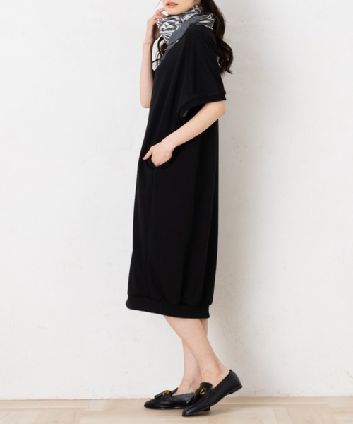 aunt lily(アントリリー)の「コクーンシルエットワンピース(ワンピース・レディース・ピンク/ブラック/ブルー・M/L/LL/S)」の6枚目の写真