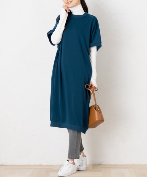 aunt lily(アントリリー)の「コクーンシルエットワンピース(ワンピース・レディース・ピンク/ブラック/ブルー・M/L/LL/S)」の8枚目の写真