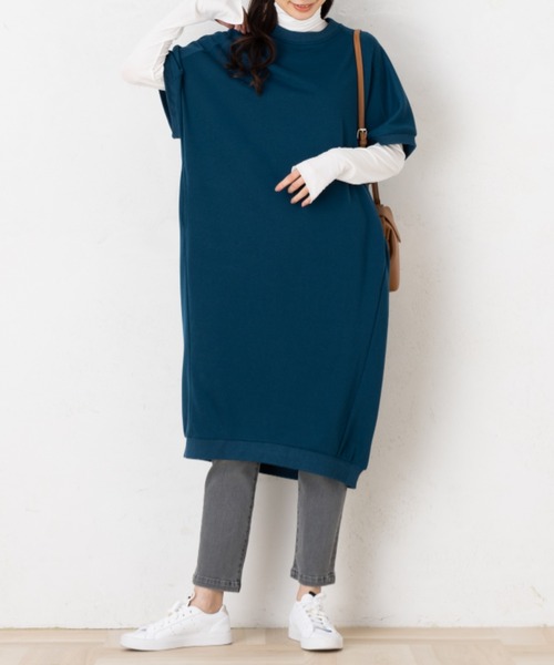 aunt lily(アントリリー)の「コクーンシルエットワンピース(ワンピース・レディース・ピンク/ブラック/ブルー・M/L/LL/S)」の10枚目の写真