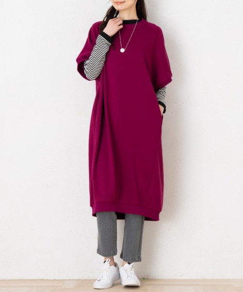 aunt lily(アントリリー)の「コクーンシルエットワンピース(ワンピース・レディース・ピンク/ブラック/ブルー・M/L/LL/S)」の12枚目の写真
