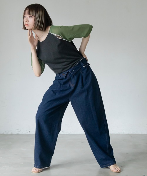 VACANCY（ヴァカンシー）の「ダブルウエストカーブデニムパンツ