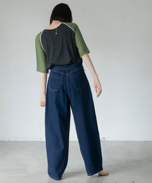 VACANCY（ヴァカンシー）の「ダブルウエストカーブデニムパンツ（デニムパンツ・レディース・ブラック/ダークインディゴブルー・SMALL/MEDIUM/LARGE）」の19枚目の写真